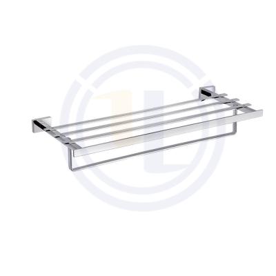 China Fashion Towel Shelf Bathroom Accessories Towel Holder Bath Shower High Quality Chromed Wall Mounted Towel Rack for sale