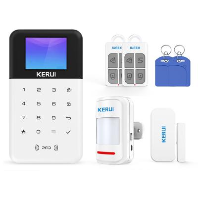 China Kerui smart home alarm kit tuya alarm control panel wireless gsm security alarm system 108*54*21mm for sale