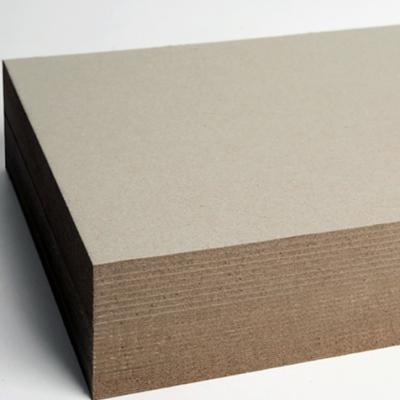 China Recycled Materials Gray Chip Board /Laminated Gray Board Used for package box printed cardboard duplex board with gray back for sale