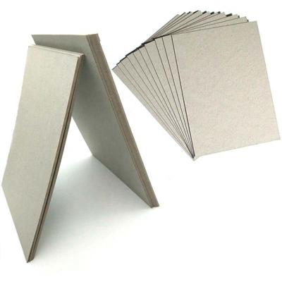 China MOQ 25 Ton Gray Chip Board 2 Sides Cover Factory Wholesale Anti-curl Rigid Gray Cover Packaging Box Hard Paper for sale