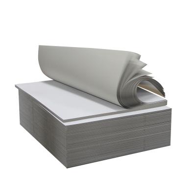 China Hisoa Back Duplex Recycled Paper Materials White Coated Gray Board In Sheet Or Roll Printing And Design for sale