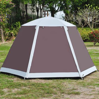 China Classic Diamond Ground Nail Outdoor Waterproof Gazebo Tent Hexagonal Ventilation Garden Gazebo Tent Pergola Four-sided Automatically Open Tent for sale