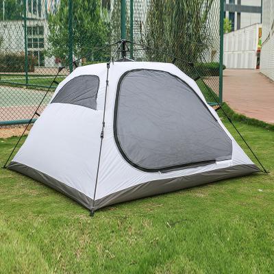 China Diamond Ground Nail Beach Camping Quick-Opening Double Layer Hexagonal Outdoor Camping 3-4 Person Tent Pop Full Automatic Tent for sale