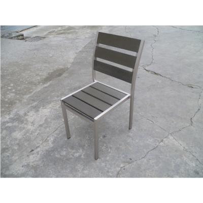 China Stacking Aluminum Armless Hotel Chair High Quality Brushed Restaurant Chair Outdoor Furniture for sale