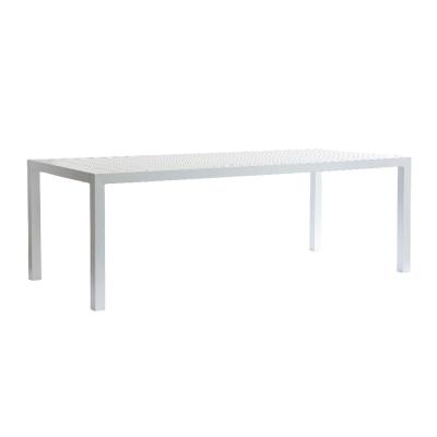 China Full Aluminum Top Aluminum Dining Table KD - Powder Coated Aluminum Table Top Outdoor Furniture for sale