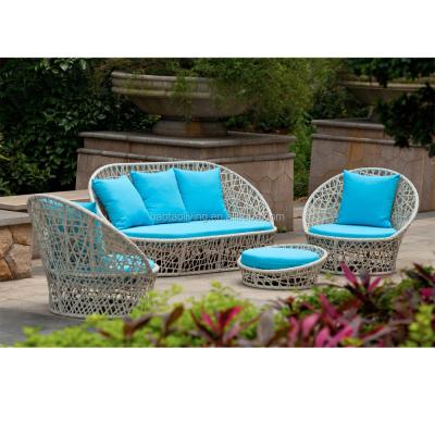 China Beautiful Modern Outdoor Rattan Sofa Set Garden Sofa Outdoor Weaving Furniture for sale