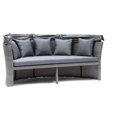 China Modern Rattan Sofa Bed With Canopy,Turkish Furniture Patio Sofa,Outdoor Leisure Garden Sofa Furniture for sale