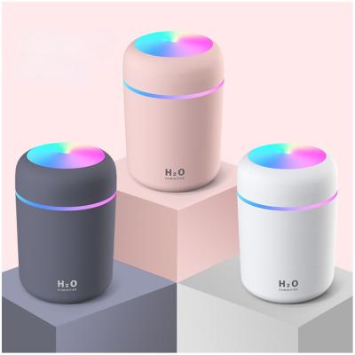 China Commercial Winall 300ml Colorful Cup Spin Led Office Car Mini Air Humidifier Cool Mist Usb Lightweight Ultrasonic Home Room Humidifier for sale