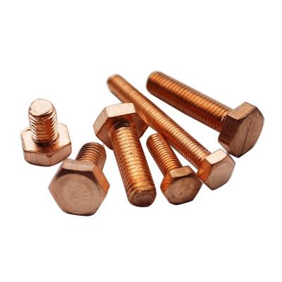 China Dropshipping M5 M6 M8 M10 M12 M16 M20 M24 Hex Bolt Copper Hex Head Bolts Copper Hex Bolt for sale