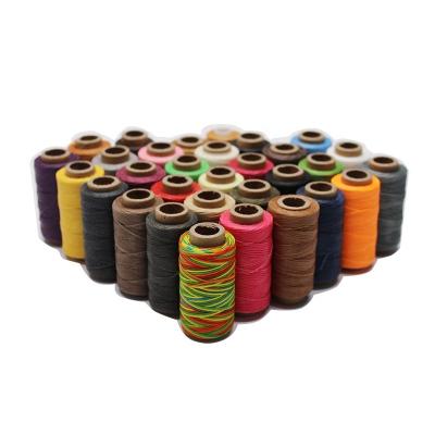 China Plastic Flat 0.8mm 50m Waxed Cord Polyester Wax Thread Flat Waxed Thread 0.8mm for sale