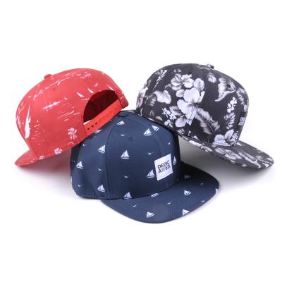 China JOINT Woven Label Flat Brim Hats Wholesale Custom Snapback Hat Printed for sale