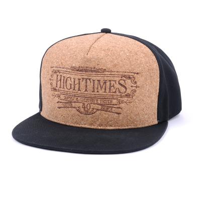 China Custom logo embossed cork hat snapback cap in bulk COMMON for sale