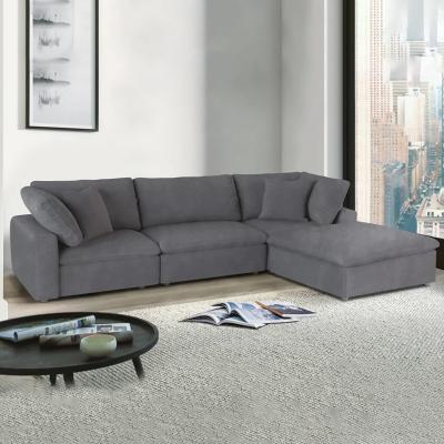 China Hot Sales Microfiber Fabric Sofa Set Luxury Upholstered Furniture Living Room Furniture Hot Sale Modern Sofas for sale