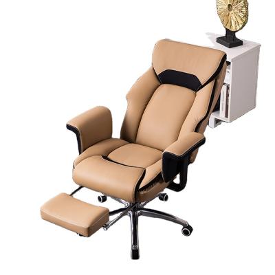 China Massage Office Furniture Swivel Chair Luxury Leather Office Chairs (New) Genuine Leather Boss Chair for sale