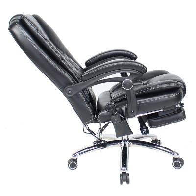 China Modern Pad Massage Office Chair Soft High Back Cushioned Morocco Leather Office Chair With Massage Function for sale