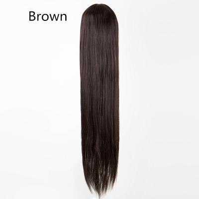 China Long Full Lace Wigs Women Wig Heat Resistant Fiber Synthetic Medium Sturdy Straight Part Natural Looking Wig for sale