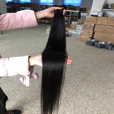 China Body Wave 32 34 36 38 40 Inch Raw Indian Straight Hair Weave, 100% Peruvian Hair Weft, Super Long Mink Brazilian Human Hair Bundle for sale