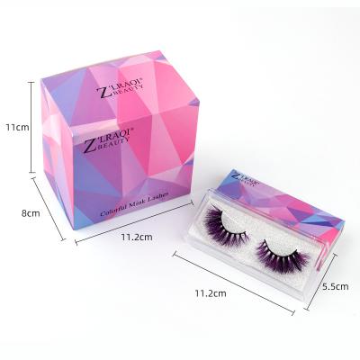 China New Soft Comfortable Thick Exaggerated Handmade Pairs Natural Realistic Comfort Color False Eyelashes Single Color False Eyelashes for sale