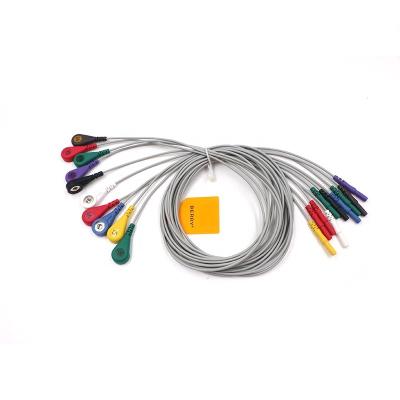 China Medical TPU Holter AHA 10 Lead Instant ECG Patient Cable for sale