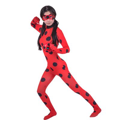 China Cotton Hot Sales Halloween Christmas Party Anime Marinette Ladybug Costumes Children Cosplay Costumes for sale