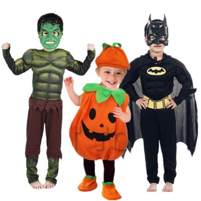 China Polyester 2021 New Halloween Costumes For Kids Pumpkin Green Giant And Batman for sale