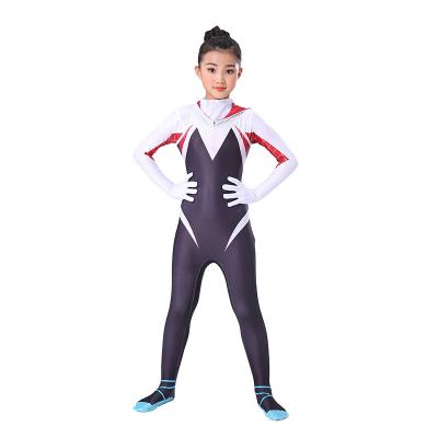 China Polyester Spiderman Costume In The Spider-Verse Miles Morales Costume Adult Kids Halloween Costumes Classic Cosplay for sale