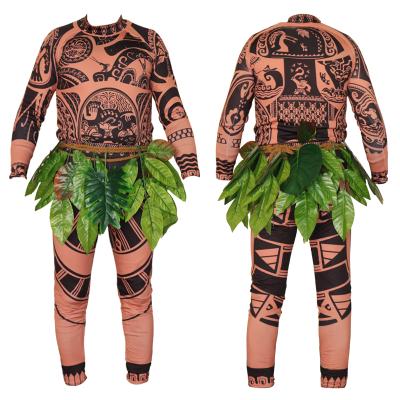 China Polyester Fanstyle Moana Party Supplies Maui Suits Halloween Cosplay Costumes for sale