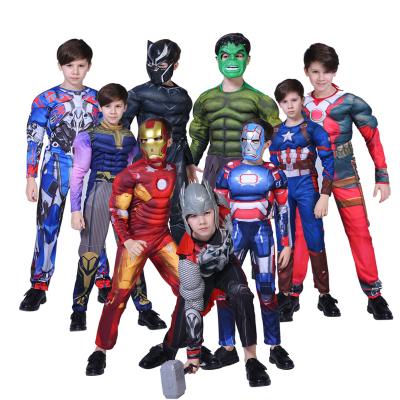 China Polyester Small MOQ Customize Wholesale Superhero Kids Jumpsuit Costume Halloween Cosplay Costumes for sale