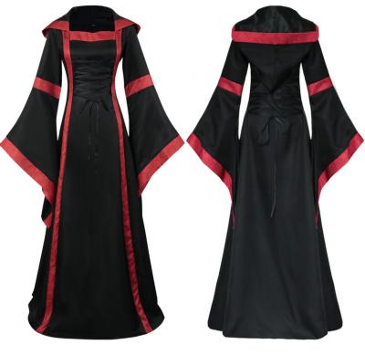 China Women Maxi Dresses Renaissance Retro Gown Medieval Irish Polyester Cosplay Costume The Long Fancy Dress for sale