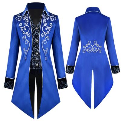 China Party Cosplay Costume Men Embroidered Retro Medieval Prince Anime Clothing Cosplay Costume Stylish Jacket Coat for sale