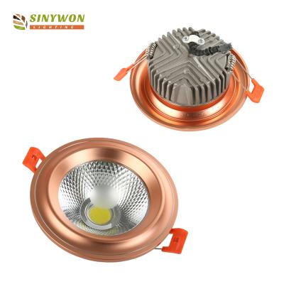 China Dimmable Customized Color Rose Gold COB Recessed 8