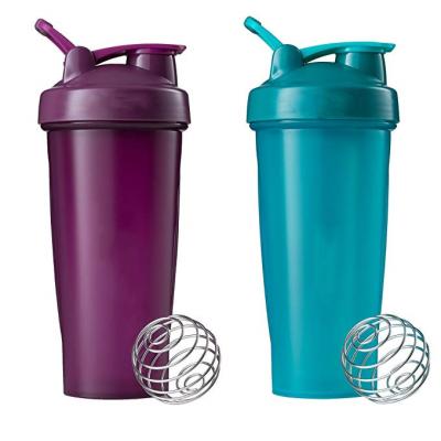 China BPA Free Gymnasium Stocked Colorful Protein Shaker Bottle With Mixing Ball for sale