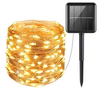 China String Lights Outdoor Waterproof RGB Led Copper Wire Decorative Solar Christmas&Holiday LED Garden String Lights for sale