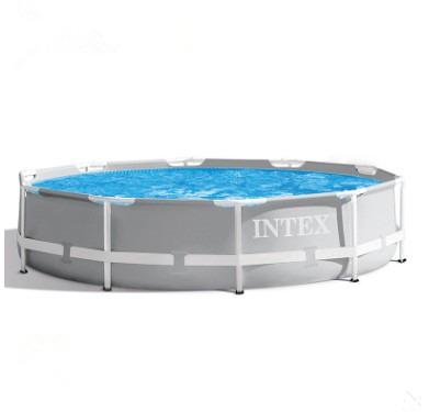 China Portable Inflatable Family Pool Metal Frame Outdoor Above Ground Circle Foldable Camping Pool For Family for sale