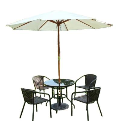 China Traditional Hot High Quality Portable Polyester Sun Shelter Patio Restaurant Beach Garden Outdoor Sale Umbrella for sale