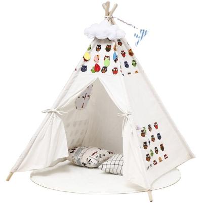 China Children's Castle Bedroom Cloth Cotton Children's Indoor Outdoor Portable Folding Portable Folding Tents Kids Play Tents for sale