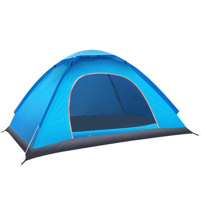 China Single Layer Lightweight Straight Bracing Type Sun Protected Inflatable Automatic Waterproof Outdoor Camping Tent For A Large Family for sale