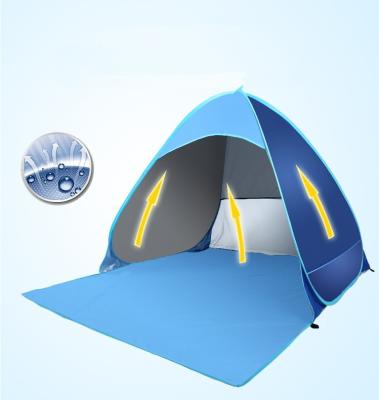 China Straight Tying Type Portable Waterproof Full Automatic Fast Pop Up Sun Shade Protection Beach Tent Outdoor Camping Shelter For 2 Person for sale