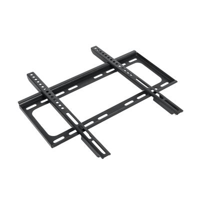 China Modern Wall Mounted TV Stand Furniture Shelves With Black Metal Frame Monitor Bracket Shelf Bracket Shelves Wall Mount For 55 Inch TV for sale