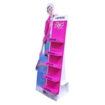 China Factory Direct Sales Unique Full Color Corrugated Cardboard Paper Standees For Shoes Aside H1307297 for sale