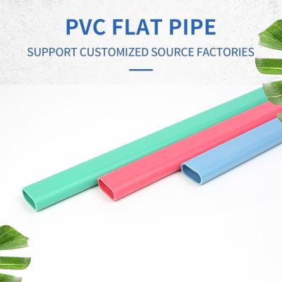 China Customized Industrial Plastic Tube Protective Sleeve Door Handle Cover PVC Flat Profiles for sale