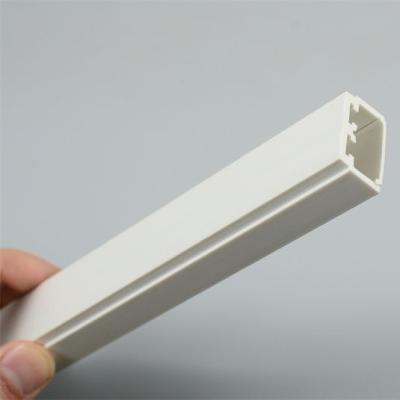 China 16 X 16 PVC Trunking Cable Channel Sticker Adhesive PC PE Co Extrusion Plastic Profile for sale