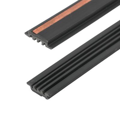 China Copper PVC Profile Square Plastic Cable Trunking PVC Cable Guide Rail Without Hole for sale