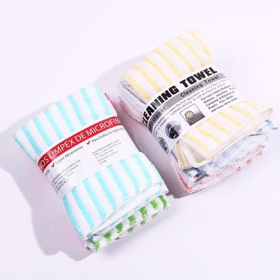 China Factory Price Viable Microfiber Colorful Scratch Cleaning Towel Wash Cloth Dish Drying Carpet Microfiber for sale