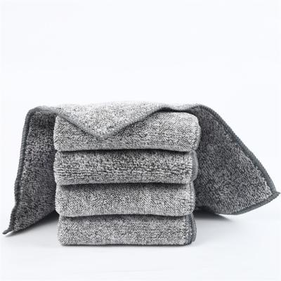 China Sustainable Bamboo Fiber Cleaning Cloth Home Kitchen Bathroom Car Dust Microfiber Towel Cleaning Cloth for sale