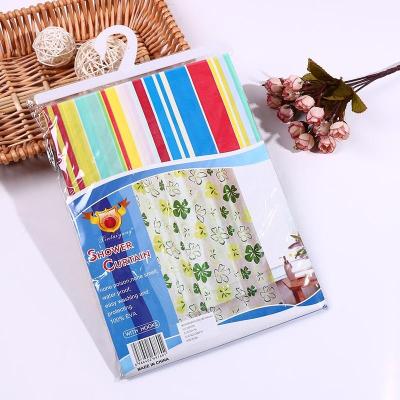 China Sustainable Good Selling Custom PE Bath Eco - Friendly Printed Shower Curtain for sale