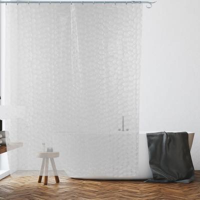 China PEVA 3d Cat Eye Effect Bath Curtain Viable Heavy Duty Coating Shower Curtain or Stall Waterproof Rust Free Coating for sale