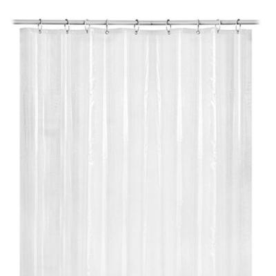 China Stocked Wholesale PEVA Clear Shower Curtain Waterproof Liner With 3 Magnets for sale