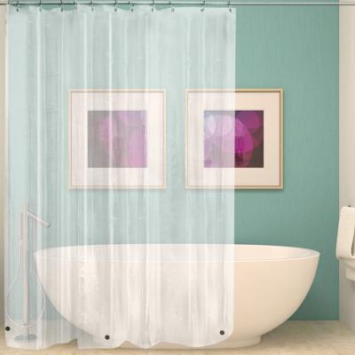 China Sustainable Lightweight Waterproof 72x72 PEVA Shower Curtain Clear Liner For Bathroom Shower for sale