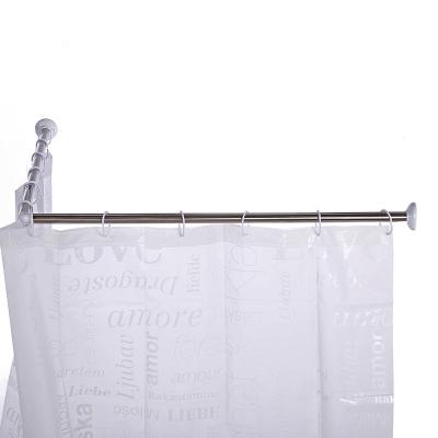 China Sustainable Curved Square Stainless Steel Shower Curtain Rod for sale